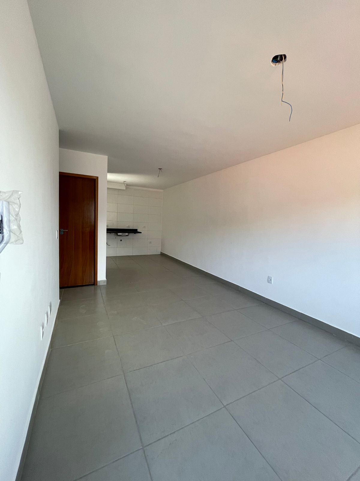 Sala do apartamento térreo